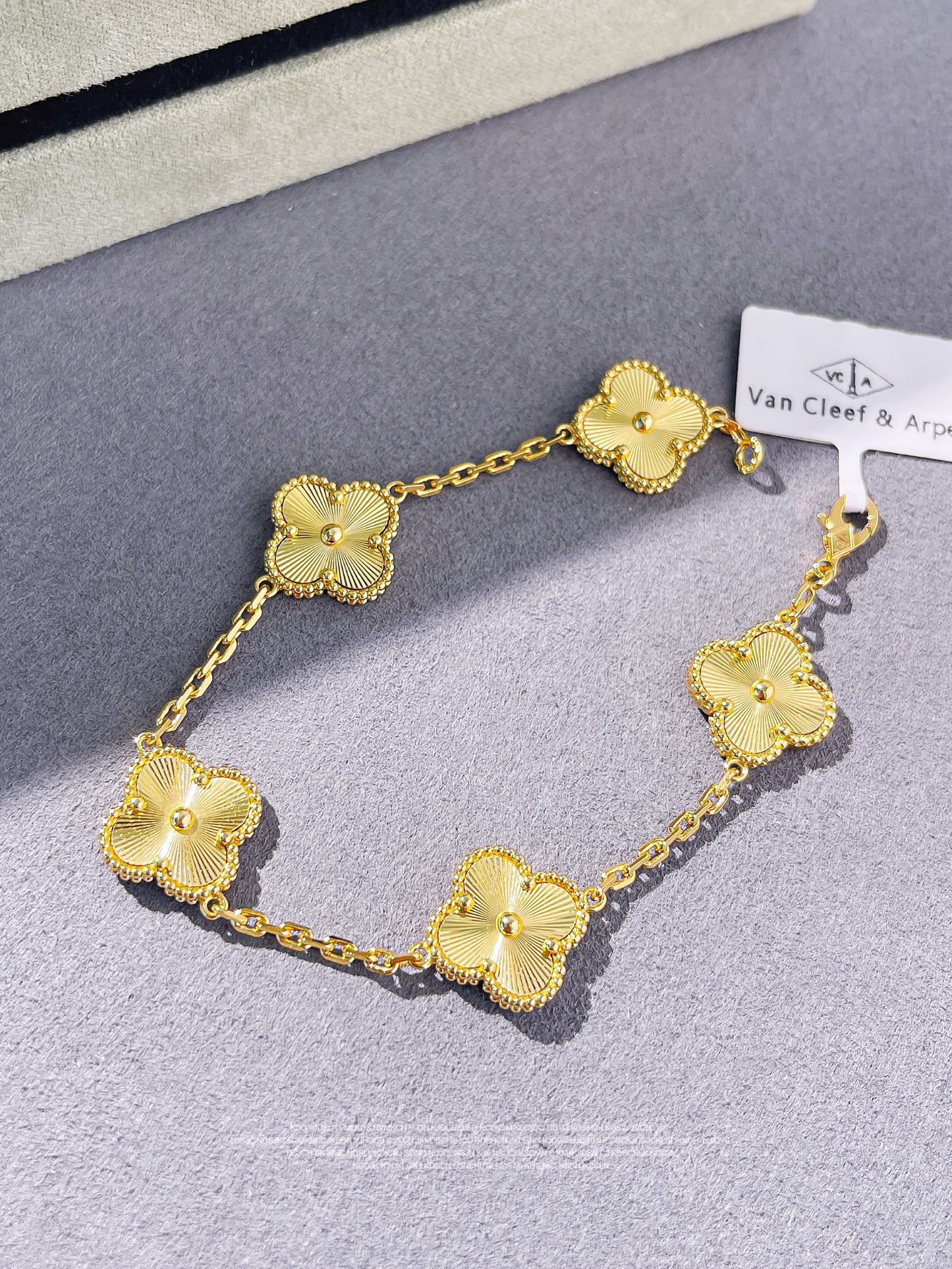 Gold Clover Charm Bracelet