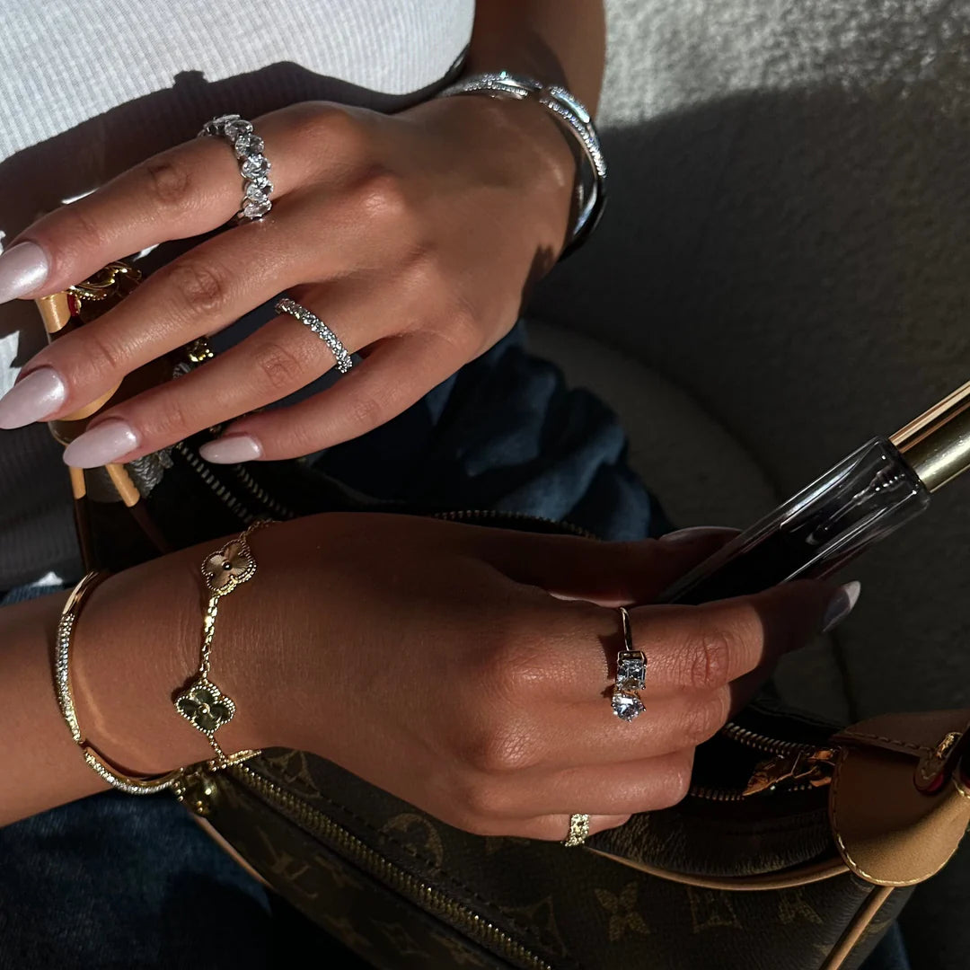 Gold Clover Charm Bracelet
